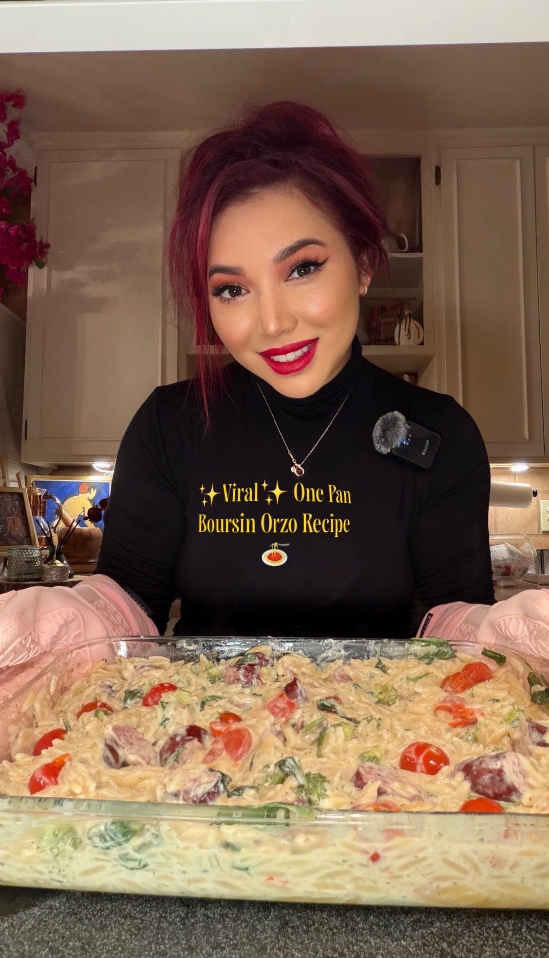 Viral One Pan Boursin Orzo Recipe (with a twist)